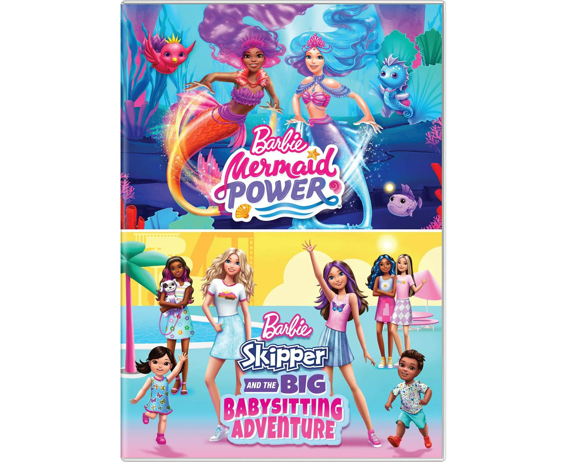 Barbie Double Feature: Barbie: Mermaid Power / Barbie: Skipper and the Big Babysitting Adventure  [DVD REGION:1 USA] USA import