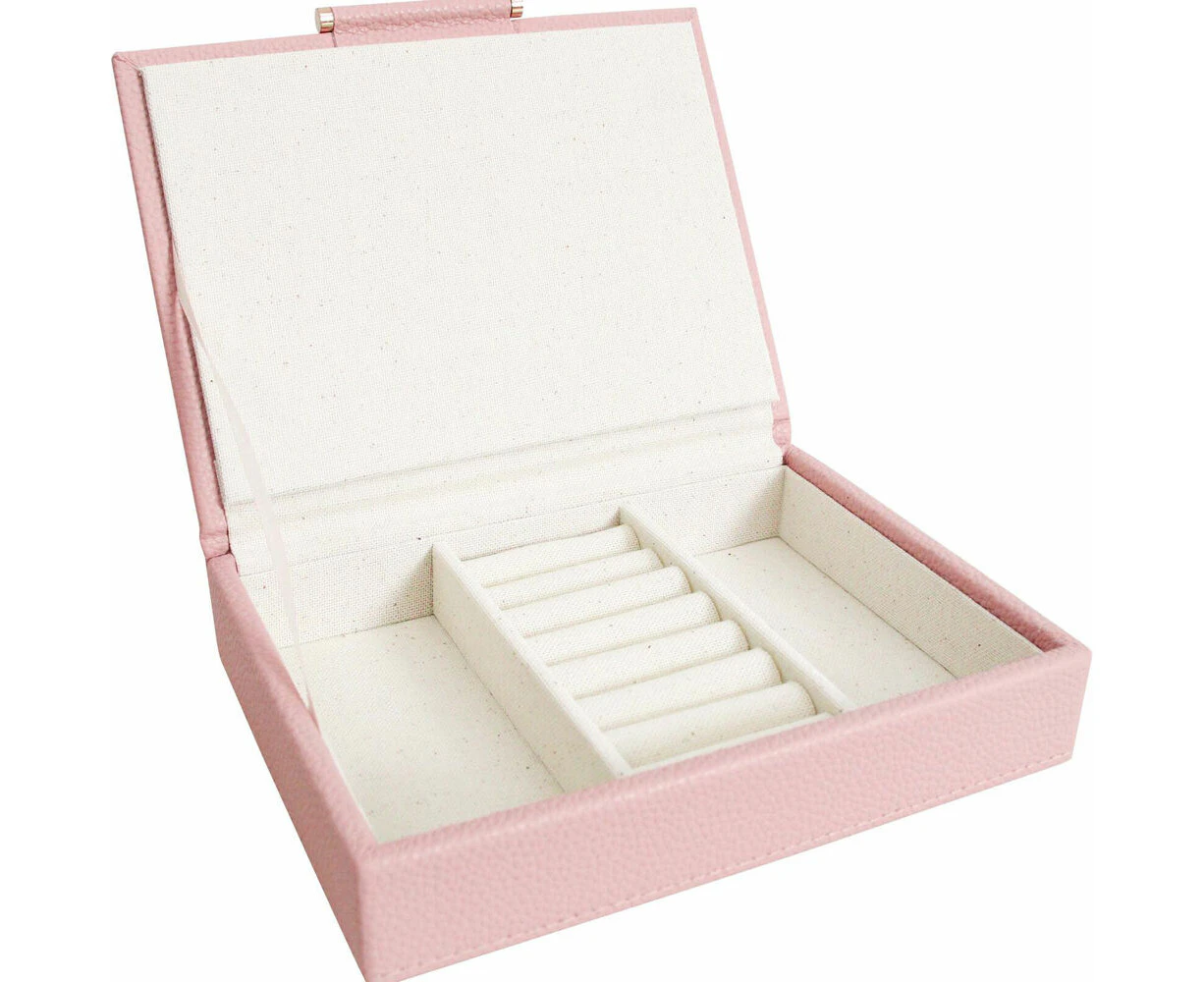 LVD Jewellery Accessories Storage Box Organiser 17.5x13cm Low Seashell Pink