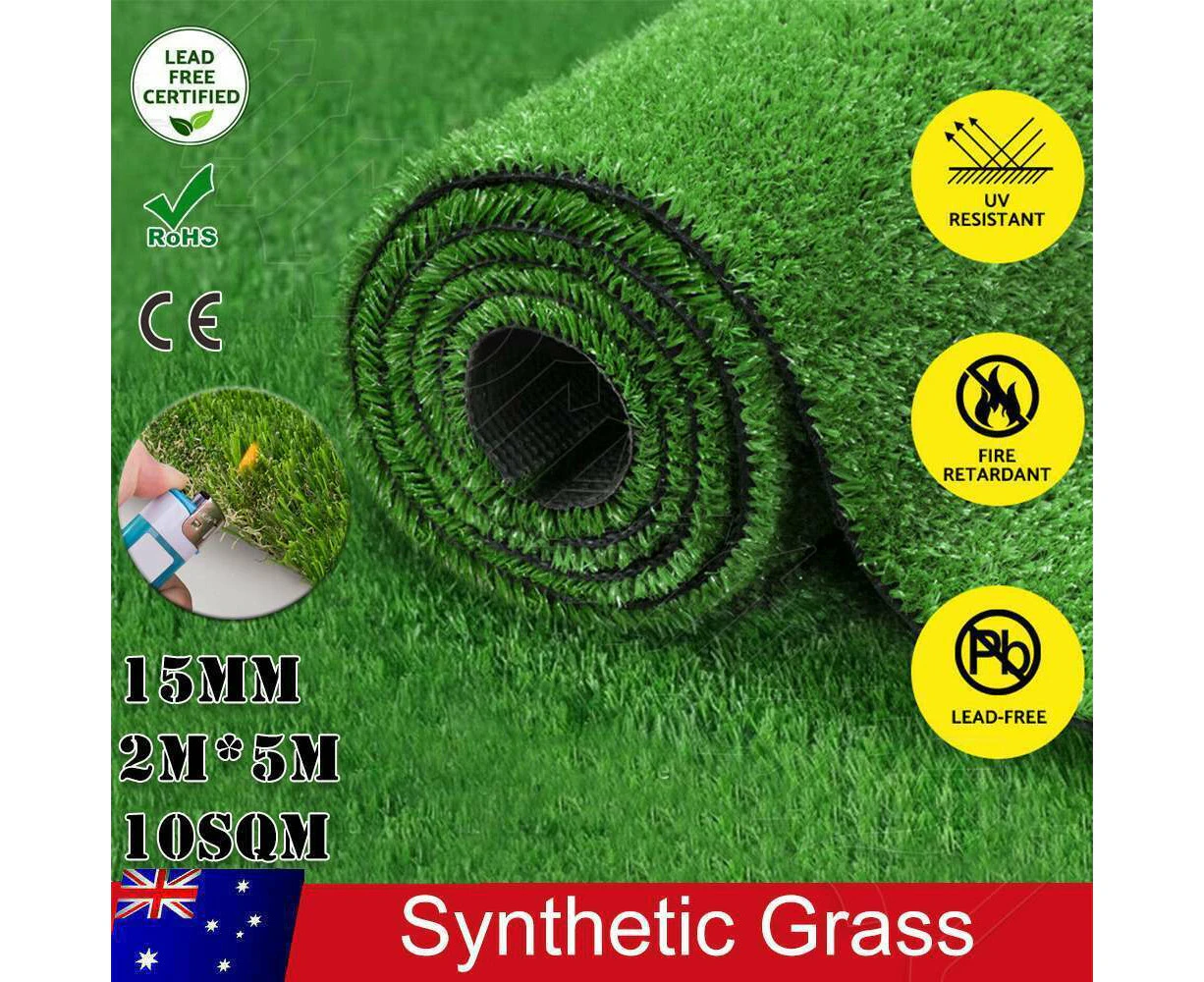 10sqm Primeturf Synthetic Grass Artificial Fake Lawn 2 X 5m Turf Plastic Plant