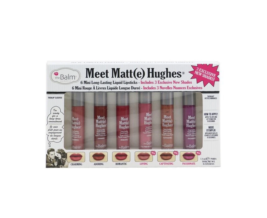 TheBalm Meet Matt(e) Hughes 6 Mini Long Lasting Liquid Lipsticks Kit  Vol. 3 6x1.2ml/0.04oz