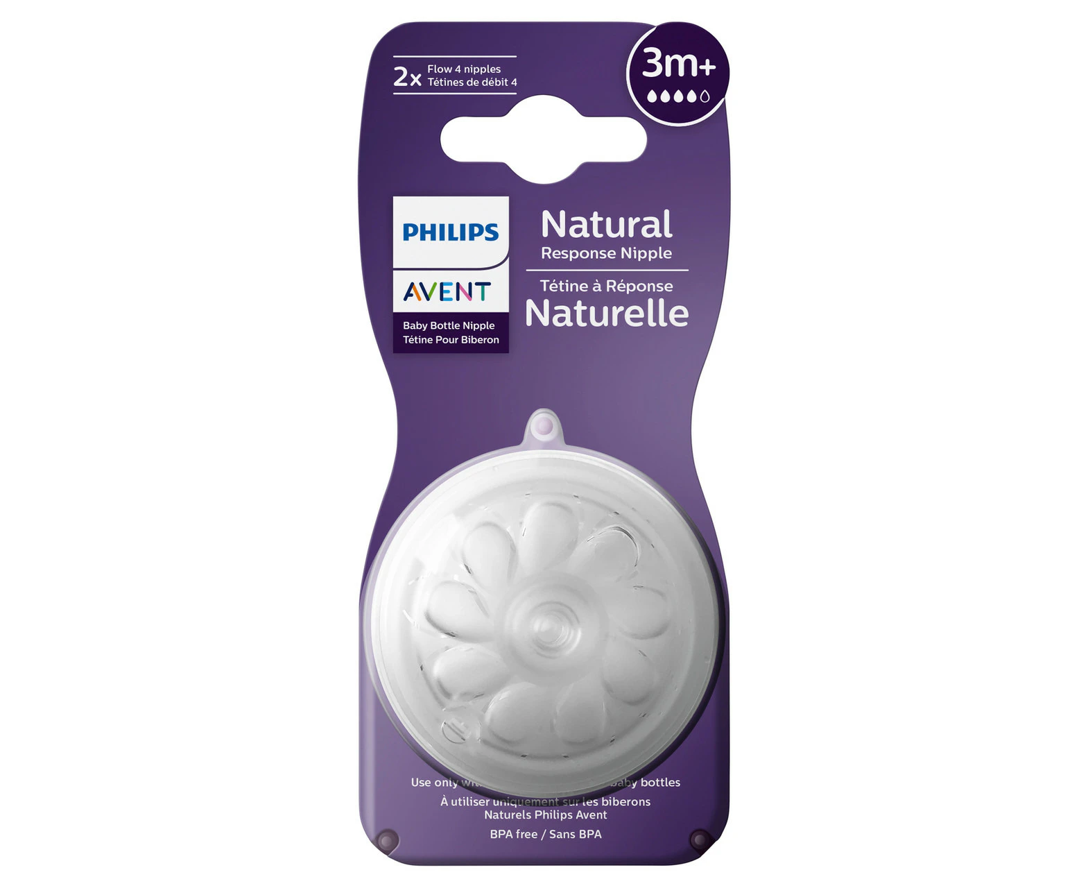 Avent Medium Flow Teats 3m+ 2 Pack