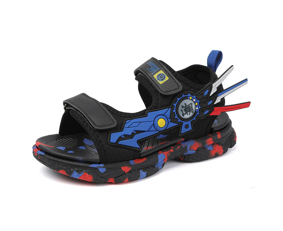 Boys' Sandals Summer 2024 New Children's Sports Beach Shoes Soft Sole Non-Slip Medium And Large Children's Summer Style Boys' Sandals