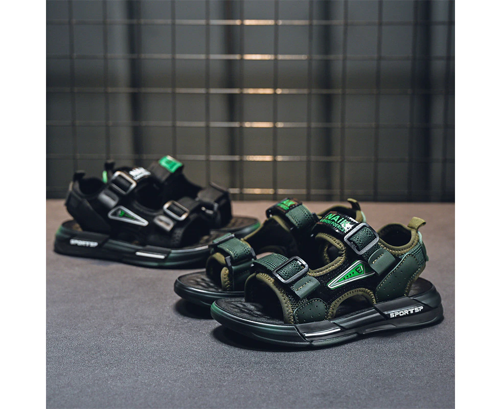 Boys Sandals 2024 New Summer Children's Beach Shoes Medium And Large Children Soft Sole Non-Slip Summer Baby Children's Shoes