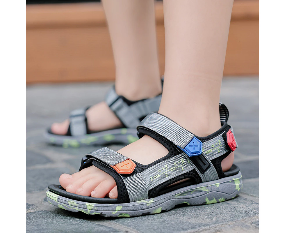 Boys sandals 2024 summer new children's casual sports beach shoes middle and large children student boys sandals
