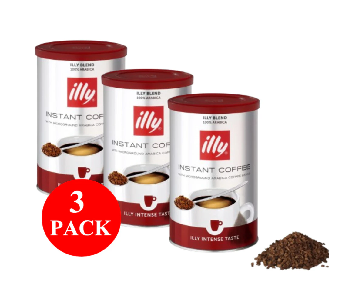 3 x illy Intense Instant Coffee 95g