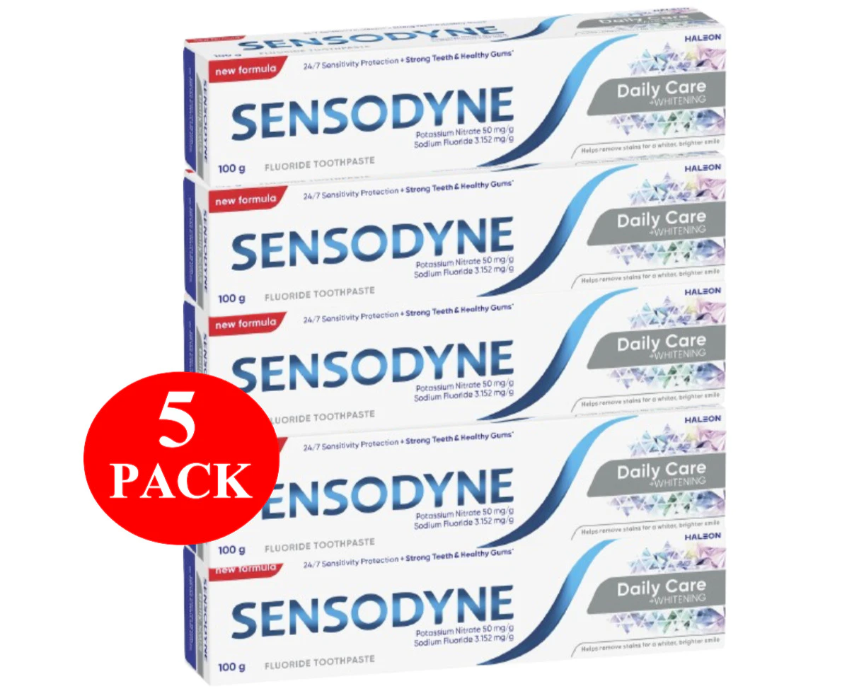 5 x Sensodyne Daily Care & Whitening Toothpaste For Sensitive Teeth 50g