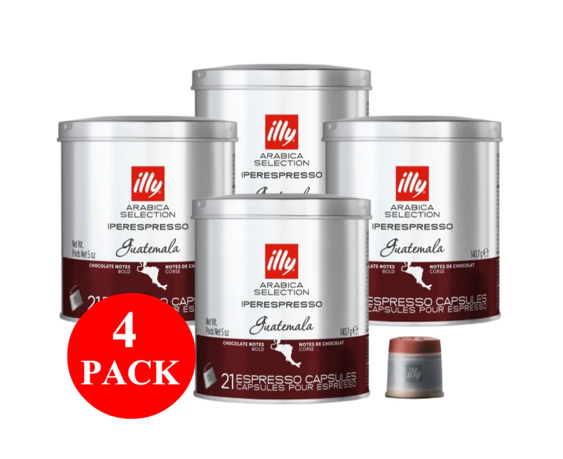 4 x illy Guatemala Capsules 21pcs 140g