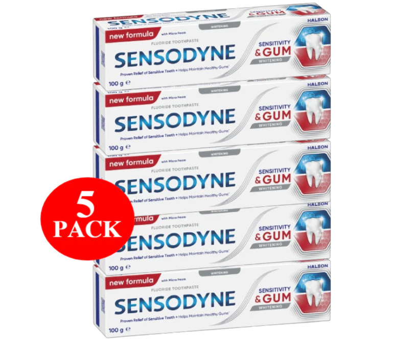 5 x Sensodyne Sensitivity & Gum Whitening Toothpaste 100g