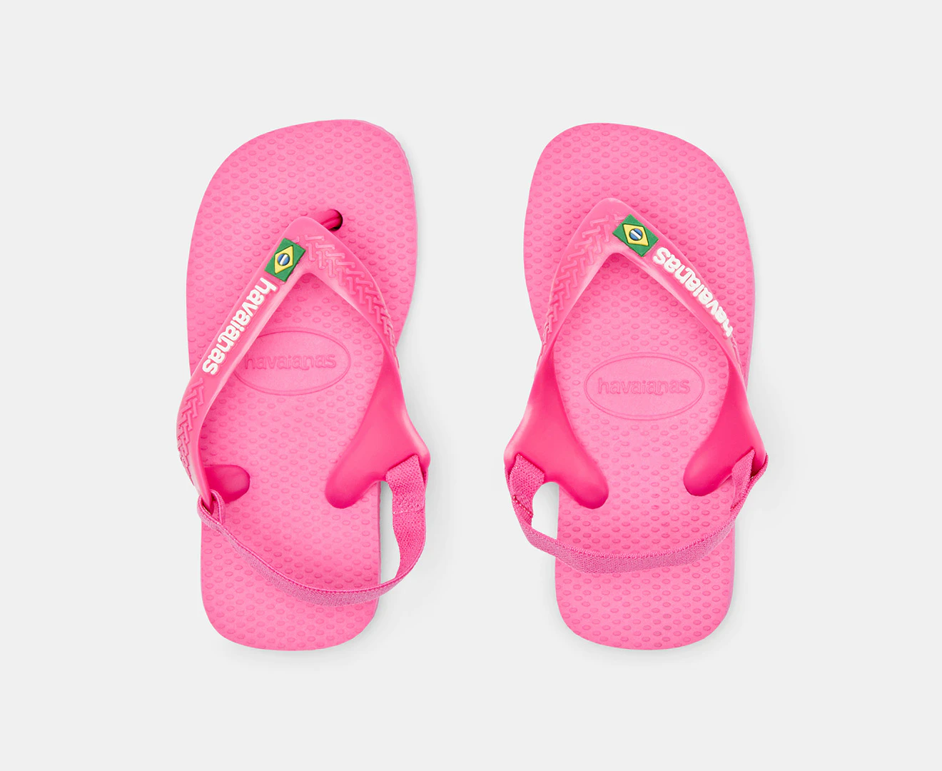 Havaianas Baby/Toddler Brazil Logo Sandals - Pink Flux/White