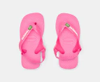 Havaianas Baby/Toddler Brazil Logo Sandals - Pink Flux/White