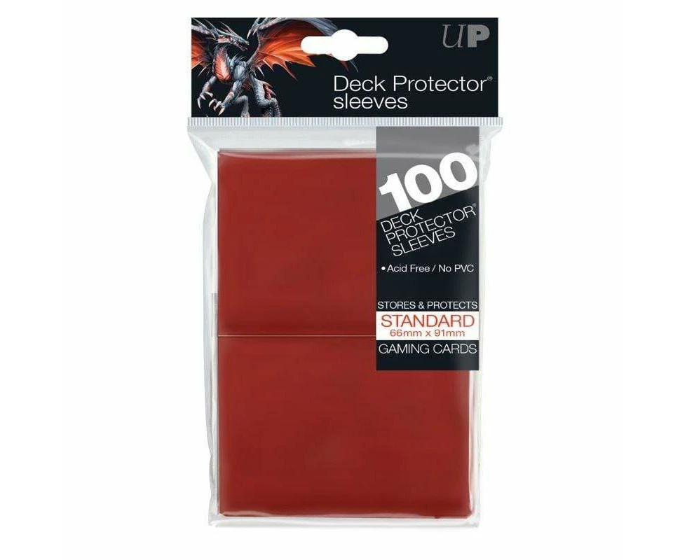 Card Protector Sleeves - Red (100 Bag)