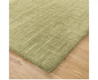 Cheapest Rugs Online Abasco Green Knitted Wool in Olive Rug