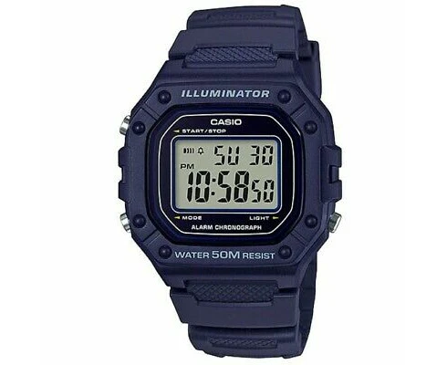 Casio Dark Blue 50m Multi Function Unisex Digital Sports Watch W 218H 2A