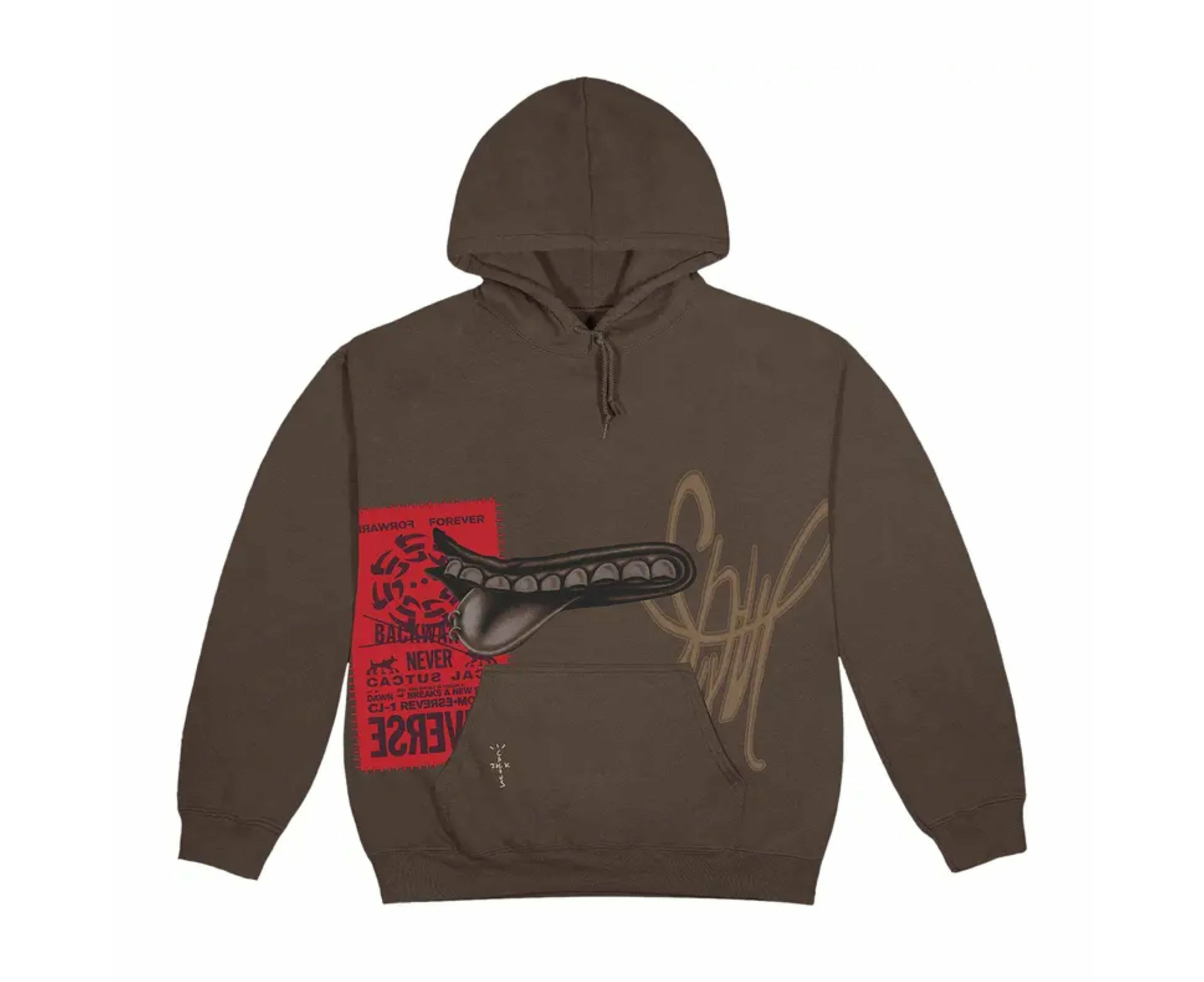 Travis Scott Grin Hoodie - Brown