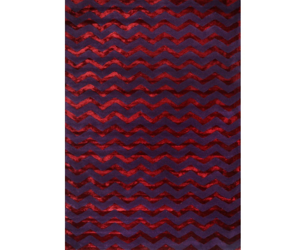 Artisan Opulence Chevron in Red Rug