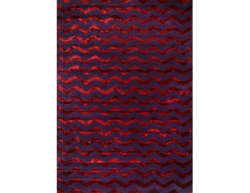 Artisan Opulence Chevron in Red Rug