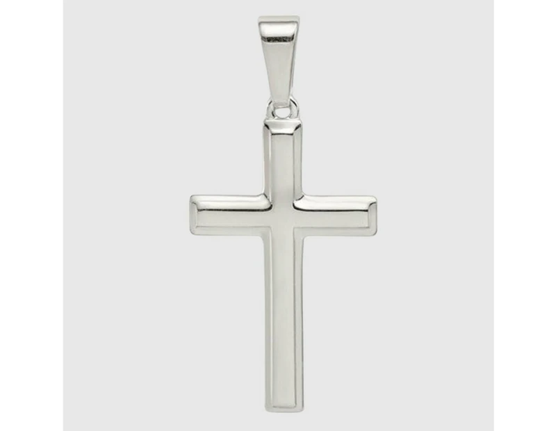 925 Sterling Silver Cross Pendant Necklace Mens Religious Christian Jewelry