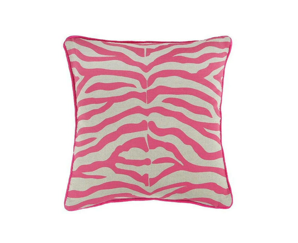 Zebra Cushion Pink 60x60cm