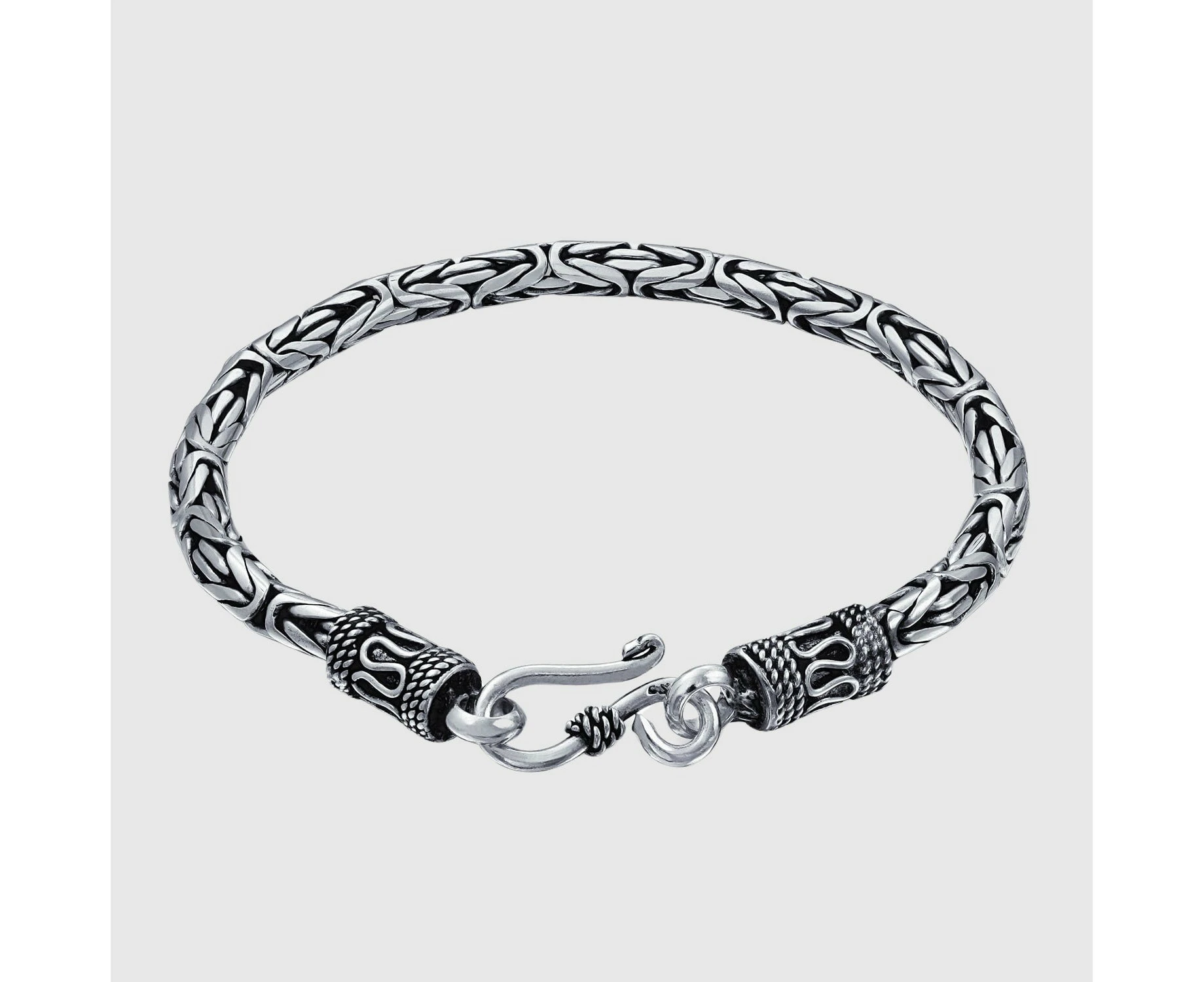 Men's 925 Sterling Silver Viking Nordic Tide Bracelet Chain Wristband Jewelry Gift