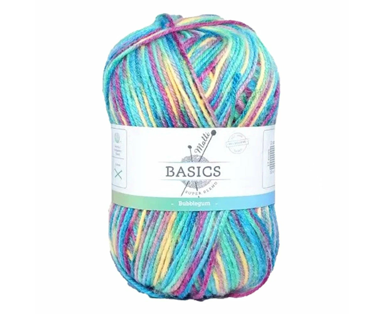 Malli Knitting Super Blend 100g Acrylic Yarn - Bubblegum Mix