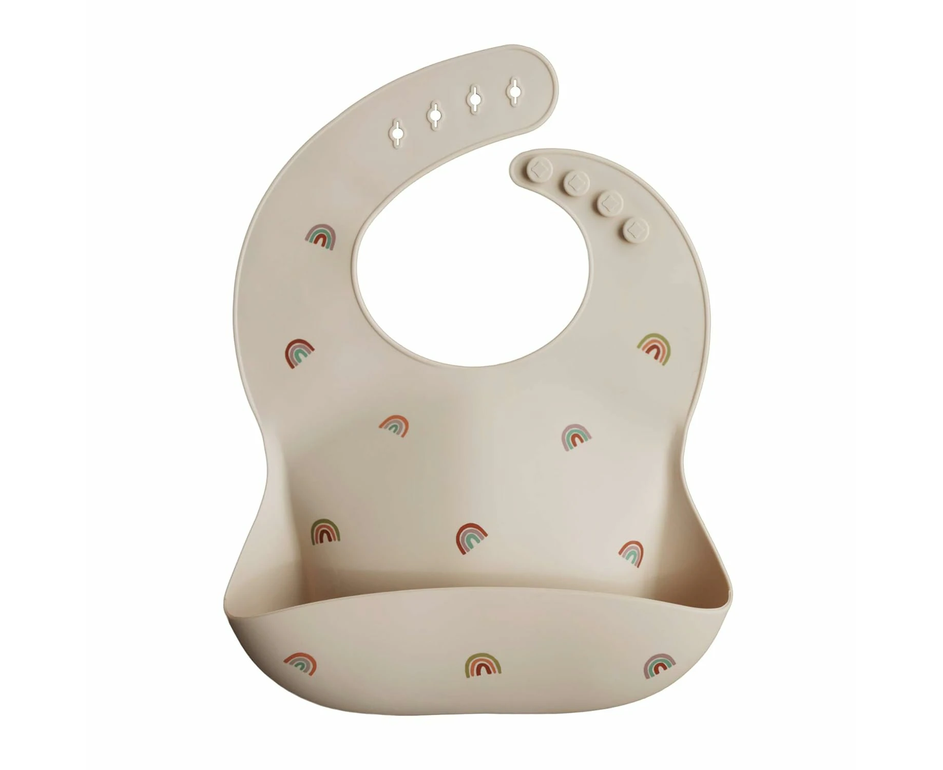 Silicone Baby Bib | Adjustable Fit Waterproof Bibs (Cherries),Rainbows