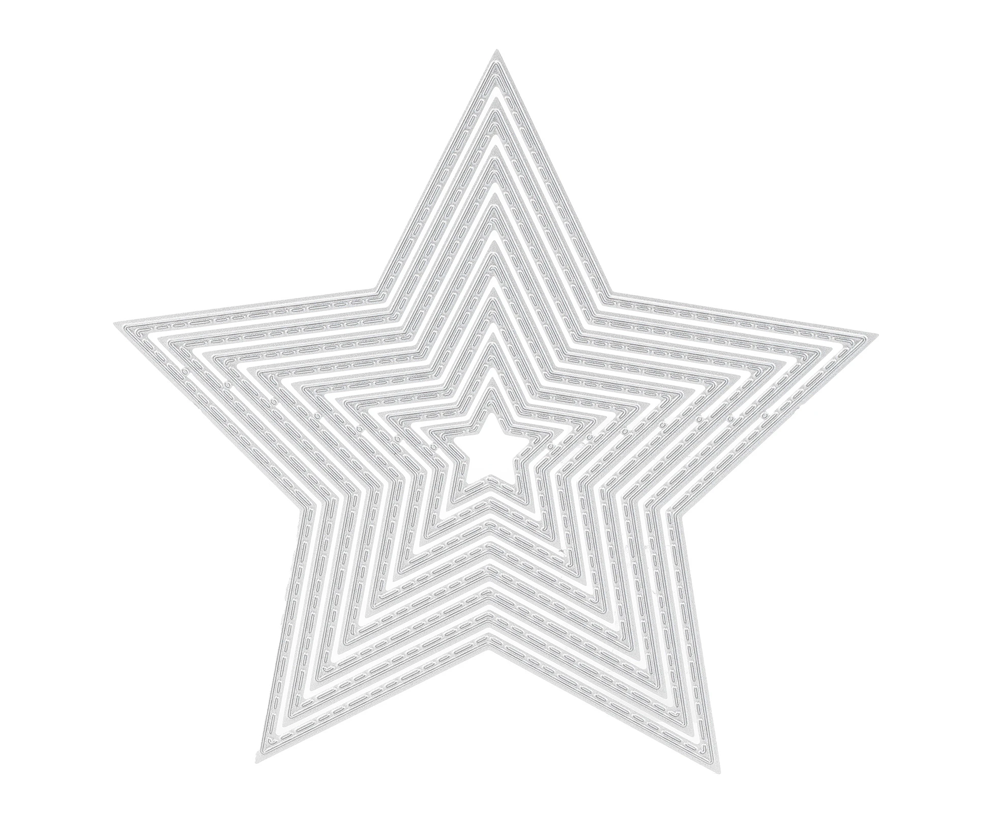 Metal Cutting Die Fivepointed Star Shape Emboss Stencil Album Decorative Etched Dies for DIY Craft Paper Card Making