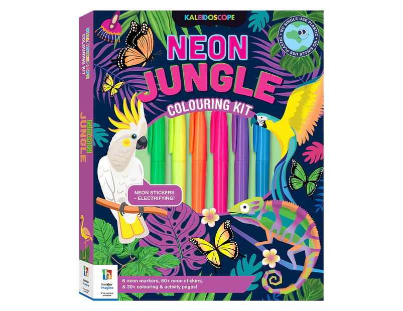 Kaleidoscope Neon Jungle Colouring Kit