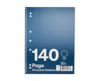 140 Page A4 Lecture Notebook, Navy - Anko