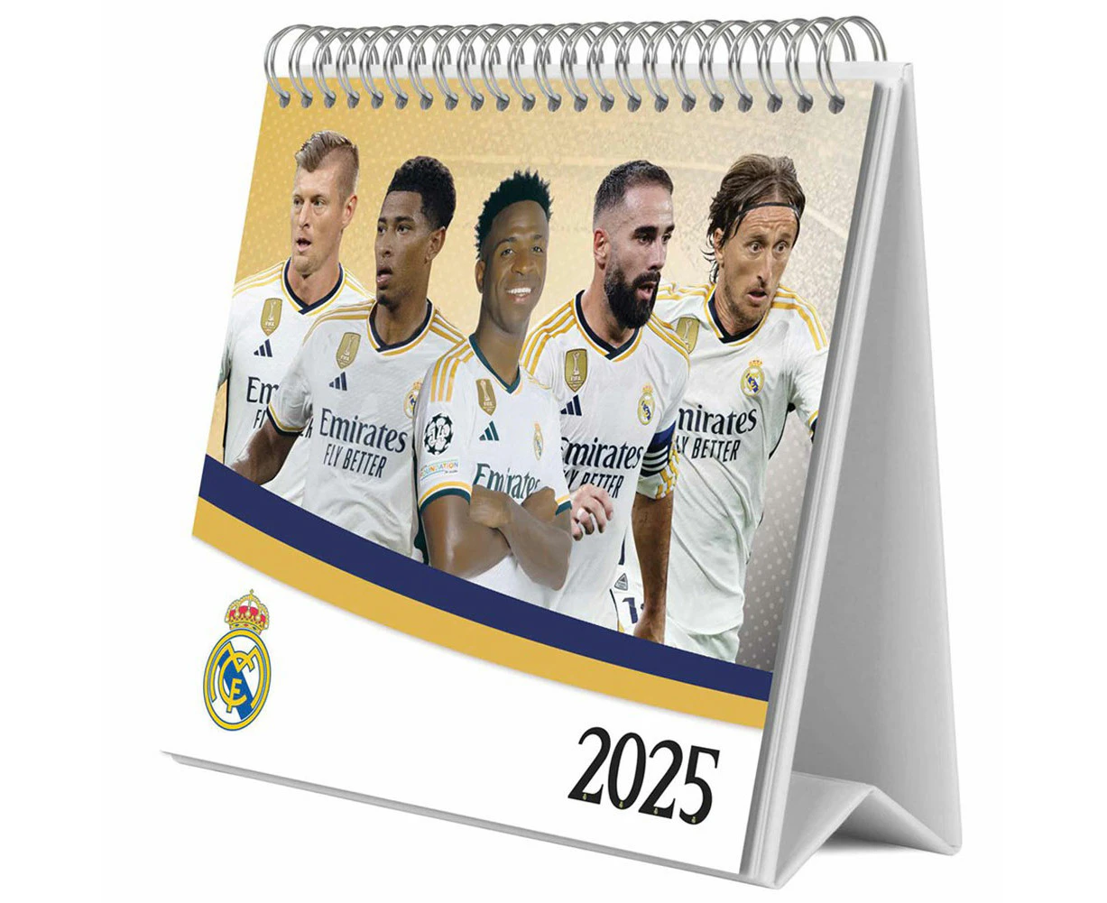 Real Madrid CF 2025 Desktop Calendar (Yellow/Blue/Red) - TA13111