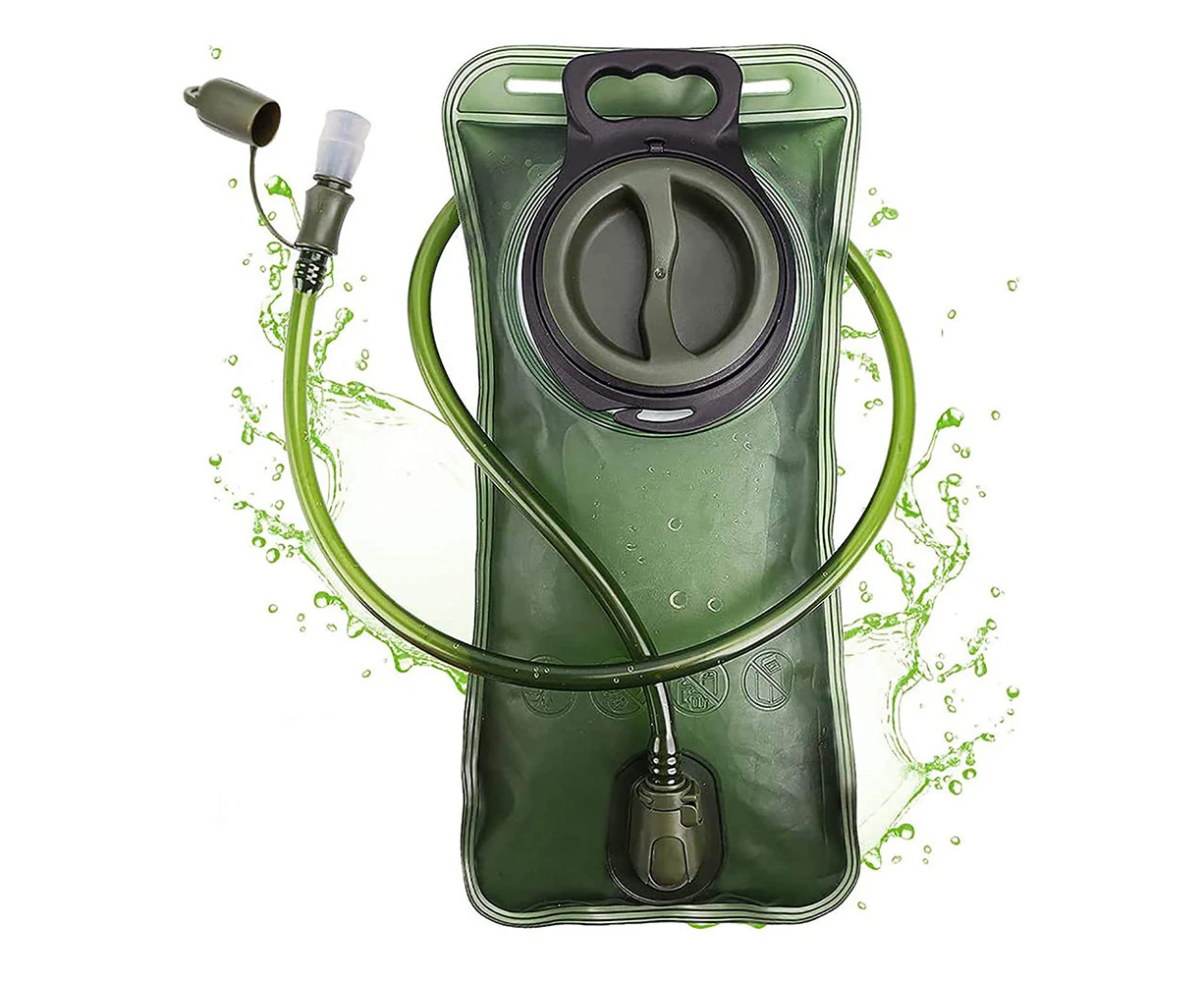 Premium 2L Hydration Bladder with Bite Valve, BPA-Free, Antibacterial, Leak-Proof, Fits Hydration Packs for Sports