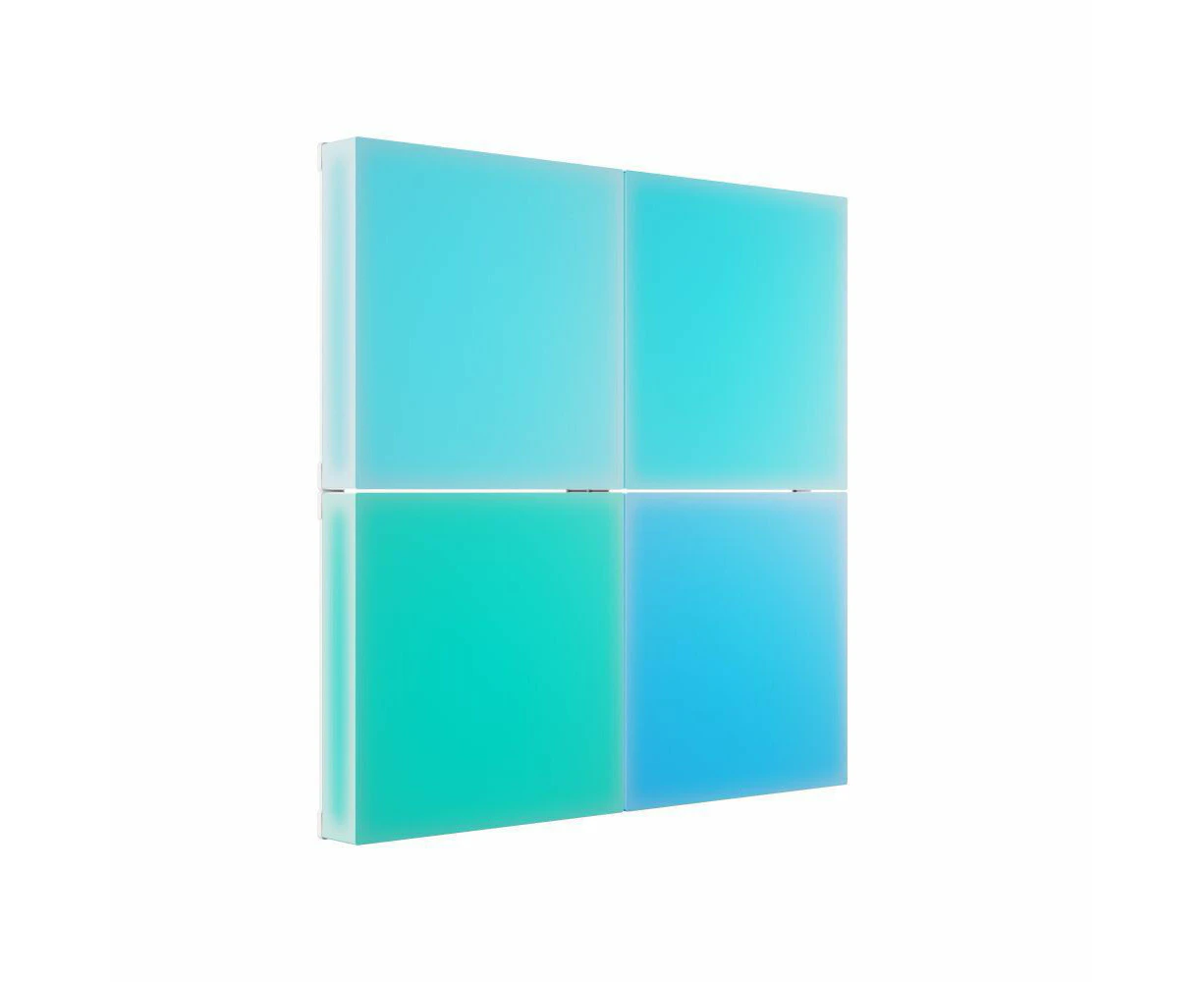 4pc Nanoleaf Blocks Add-On Kit Small Squares Light Panels 11.5x11.5cm Blue