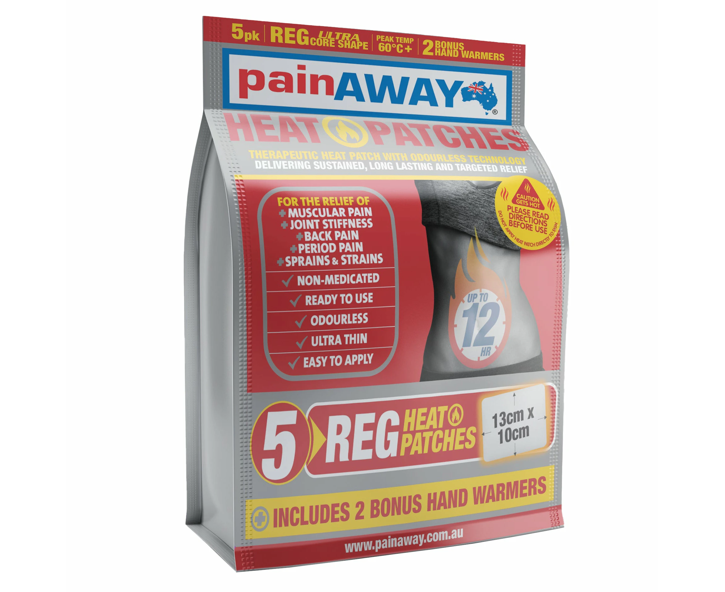 Pain Away Heat Patches Regular 5 Pack