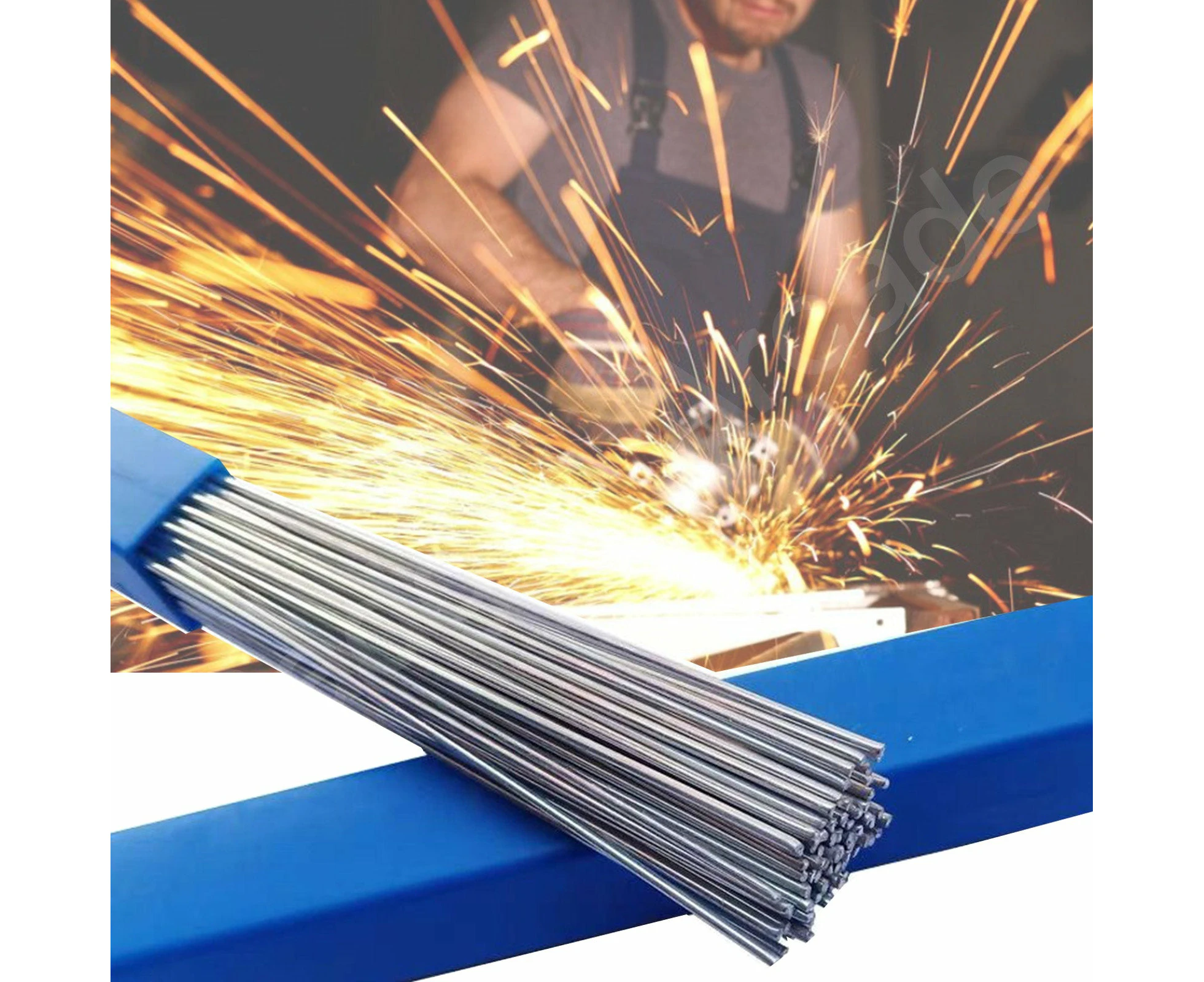 Low Temperature Aluminium Welding Rod Solution Electrodes Strikes Melt 2.0*330mm - 100Pcs with tube