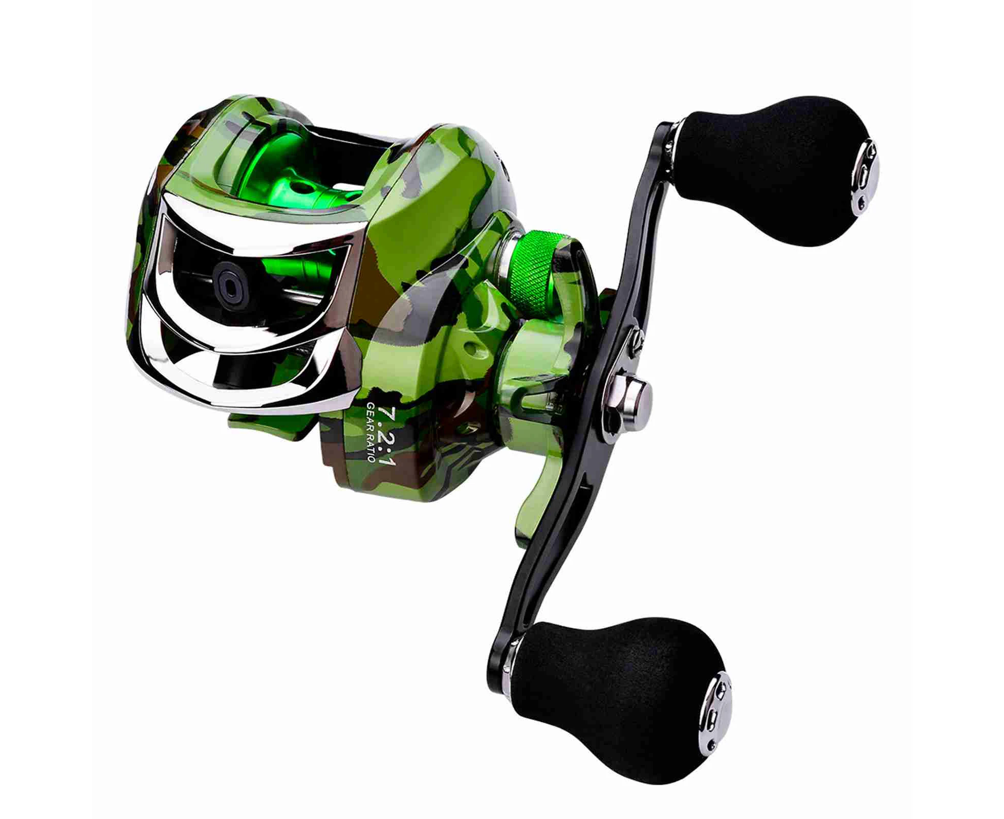 Left Hand Baitcasting Reel 18+1 BB Bearings Portable Fishing Reel with Quick Release Side Plate for Fishing Lovers