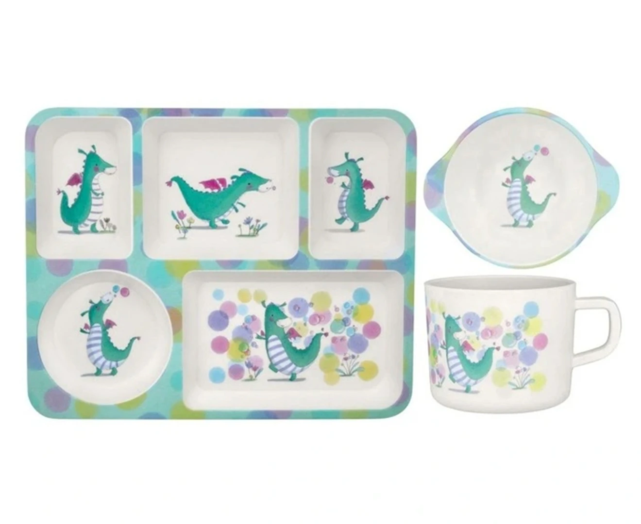 Maxwell & Williams Jedda Robaard Magical Tales Melamine 3-Piece Dinner Set - Dragon