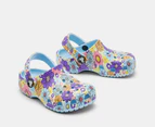 Crocs Toddler Girls' Retro Floral Classic Clogs - Blue Mountain