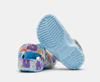 Crocs Toddler Girls' Retro Floral Classic Clogs - Blue Mountain