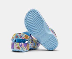 Crocs Girls' Retro Floral Classic Clogs - Blue Mountain