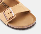 Birkenstock Women's Arizona Suede Narrow Fit Sandals - Desert Soil Latte Cream