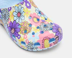 Crocs Girls' Retro Floral Classic Clogs - Blue Mountain