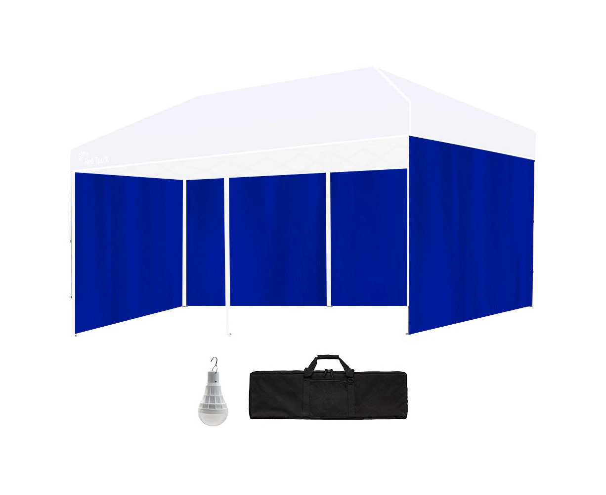 RED TRACK Accessory Pack for 6x3m Navy Blue Gazebo, includes Walls, Wheeled Carry Bag, Rechargeable USB Lamp