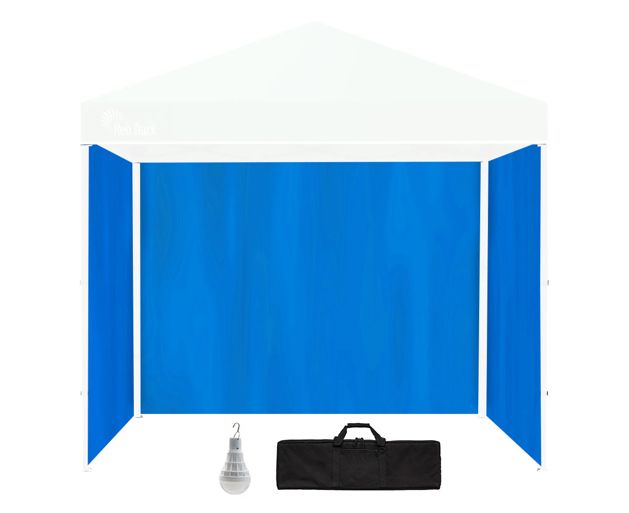 RED TRACK Accessory Pack for 3x3m Blue Gazebo, includes Walls, Carry Bag, Rechargeable USB Lamp