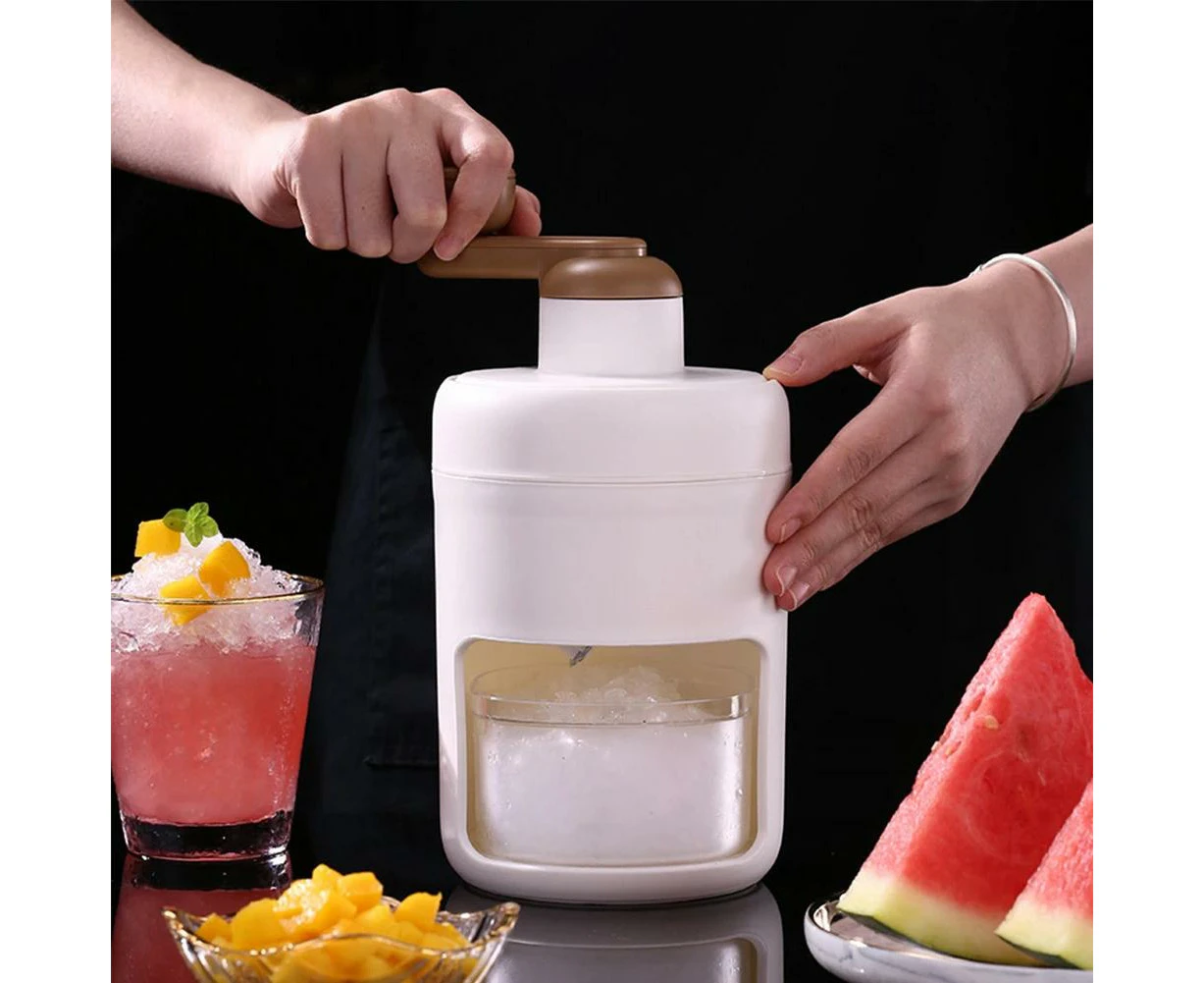 Shaved Ice Maker Snow Cone Maker Manual - Portable Ice Crusher and Shaved Ice Maker with Free Ice Cube Tray - BPA Free