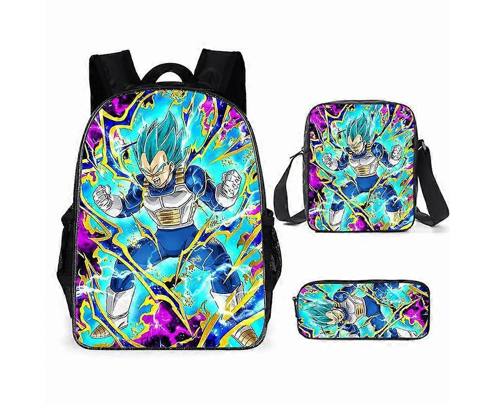 Dragon Ball Anime Backpack Large Capacity BackpackPrimary And Secondary School Students Schoolbag Shoulder Bag Pencil Bag Three-Piece Set 955201 -HGD