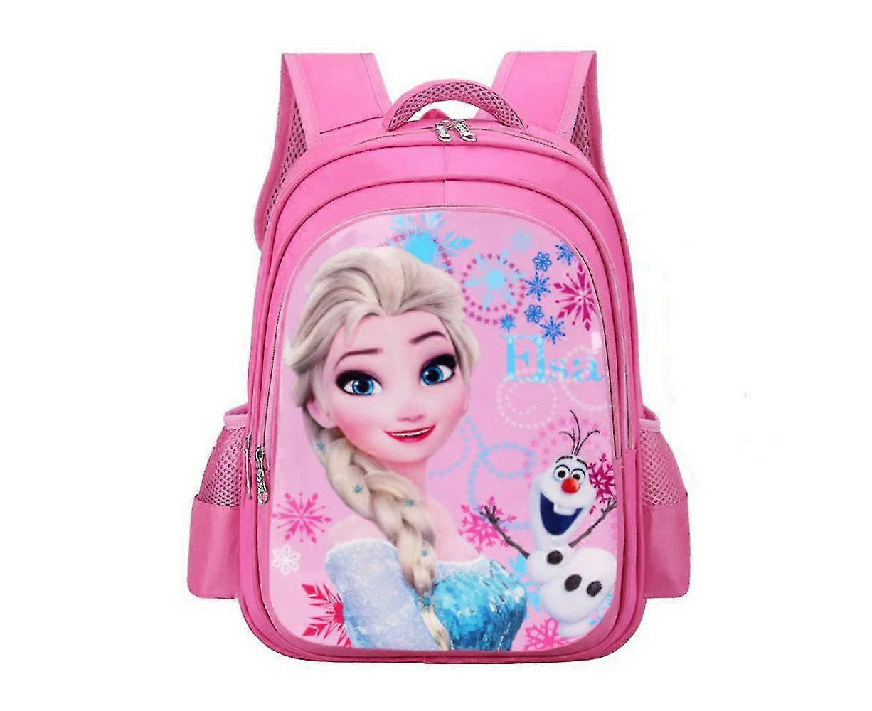 Pink Frozen Elsa Backpack Children Backpack Cartoon School Bag Children Girl Travel Backpack Creative Gift