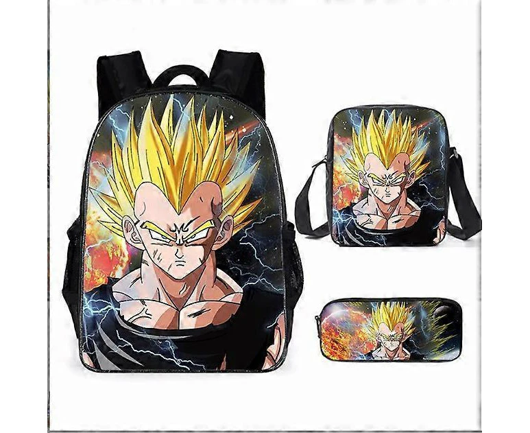 Dragon Ball Anime Backpack Large Capacity BackpackPrimary And Secondary School Students Schoolbag Shoulder Bag Pencil Bag Three-Piece Set 893101 -HGD