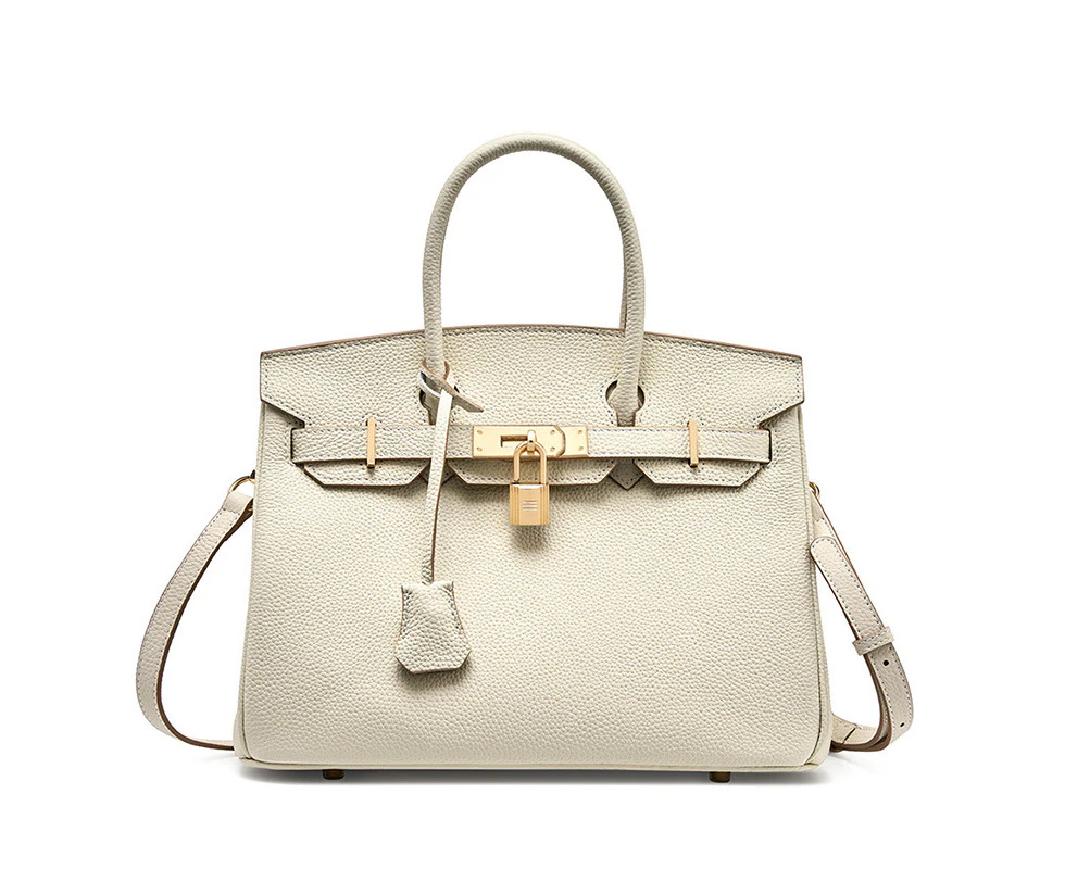 Genuine Leather Womens Crossbody Handbags and Purses White