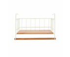 Off White and Acacia Undershelf Basket - Anko