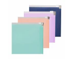 4 Pack A4 Binder Wallet with Zip - Anko