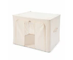 Linen Look Collapsible Box with Window, Extra Large, Beige - Anko